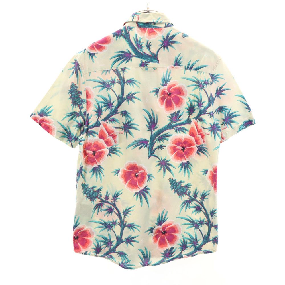 HUF ハフ 総柄 半袖 ボタンダウンシャツ S グレー系 メンズ