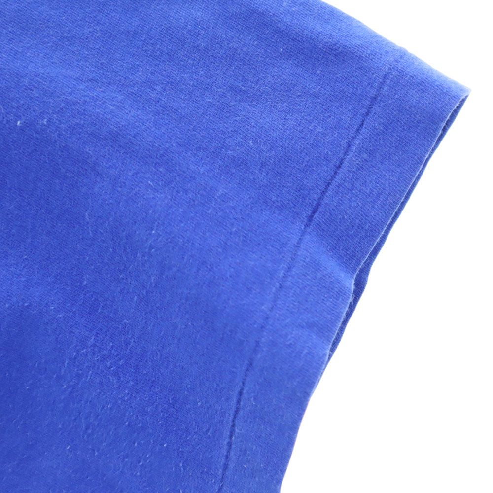 バックプリント 半袖 Tシャツ L ブルー メンズ