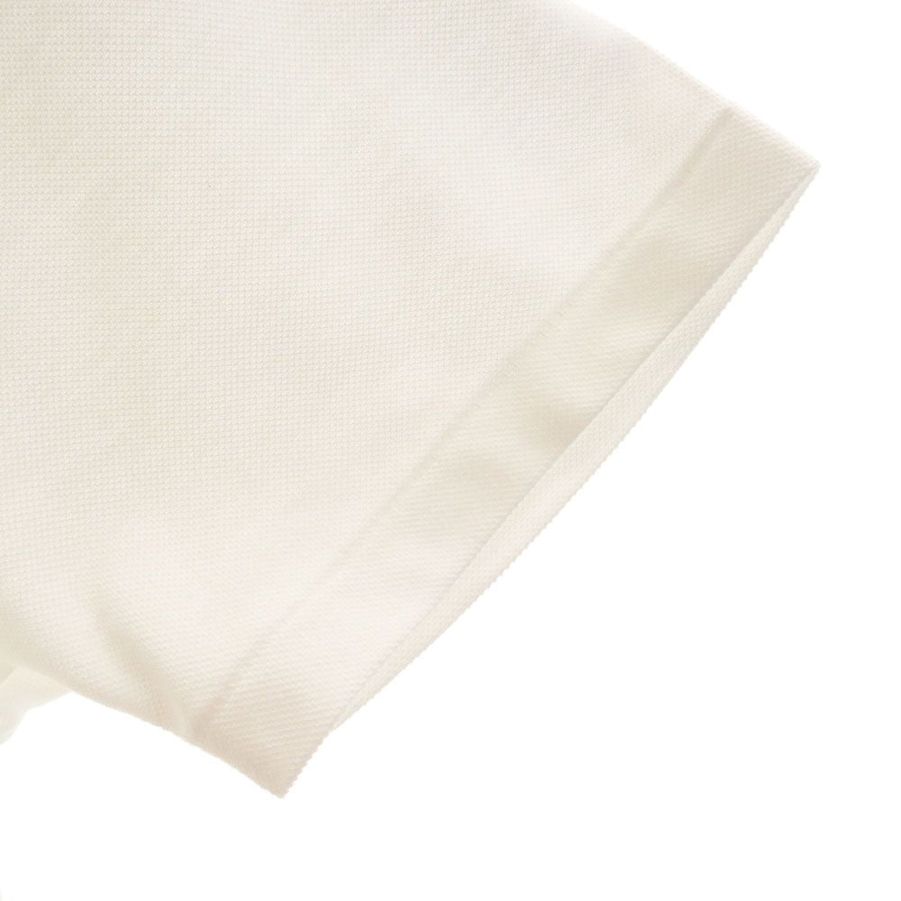 ゴーセン 日本製 プリント テニス 半袖 ウェア M ホワイト GOSEN ポロシャツ 鹿の子地 レディース