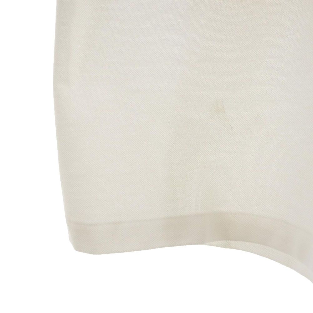 ゴーセン 日本製 プリント テニス 半袖 ウェア M ホワイト GOSEN ポロシャツ 鹿の子地 レディース