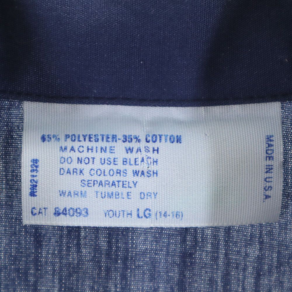 BOY SCOUTS OF AMERICA ボーイスカウト 80s USA製 ヴィンテージ 半袖 アメリカ連盟 ワークシャツ LG(14-16) ネイビー キッズ