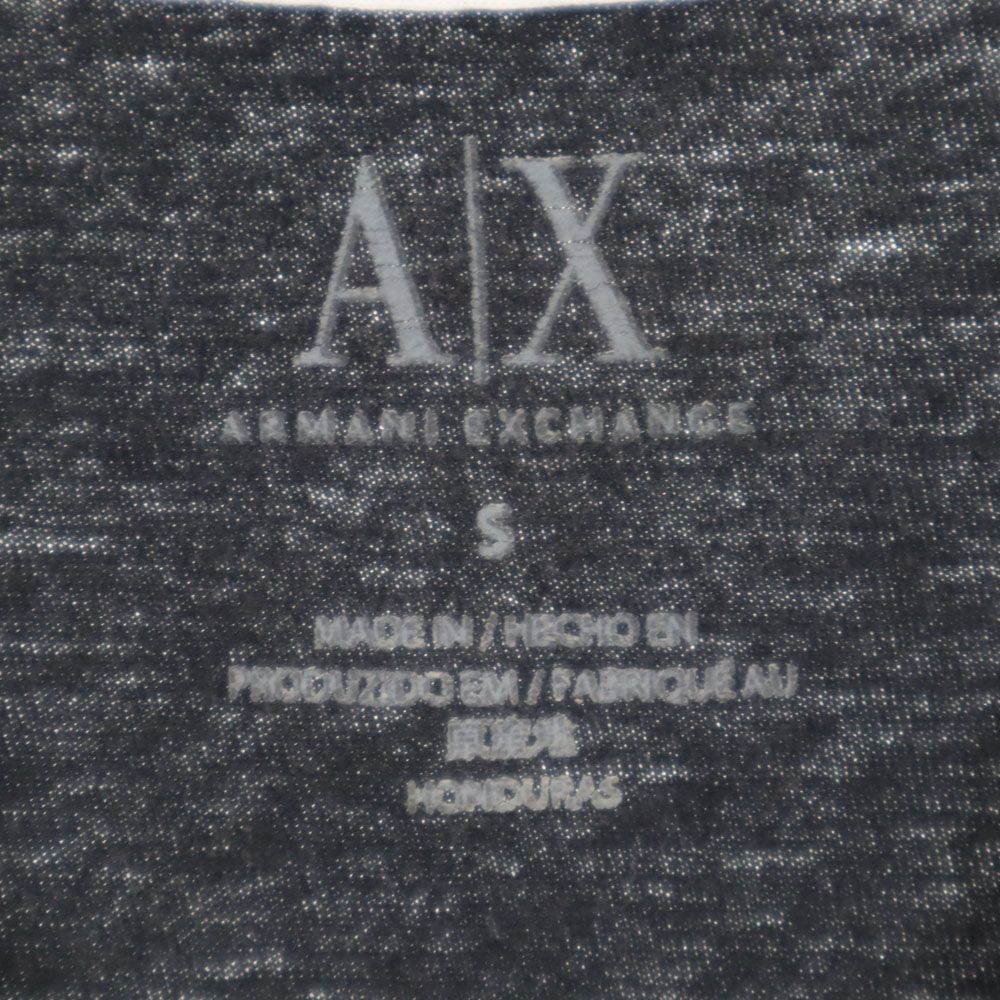 ARMANI EXCHANGE アルマーニエクスチェンジ プリント 半袖 Vネック Tシャツ S ブラック メンズ