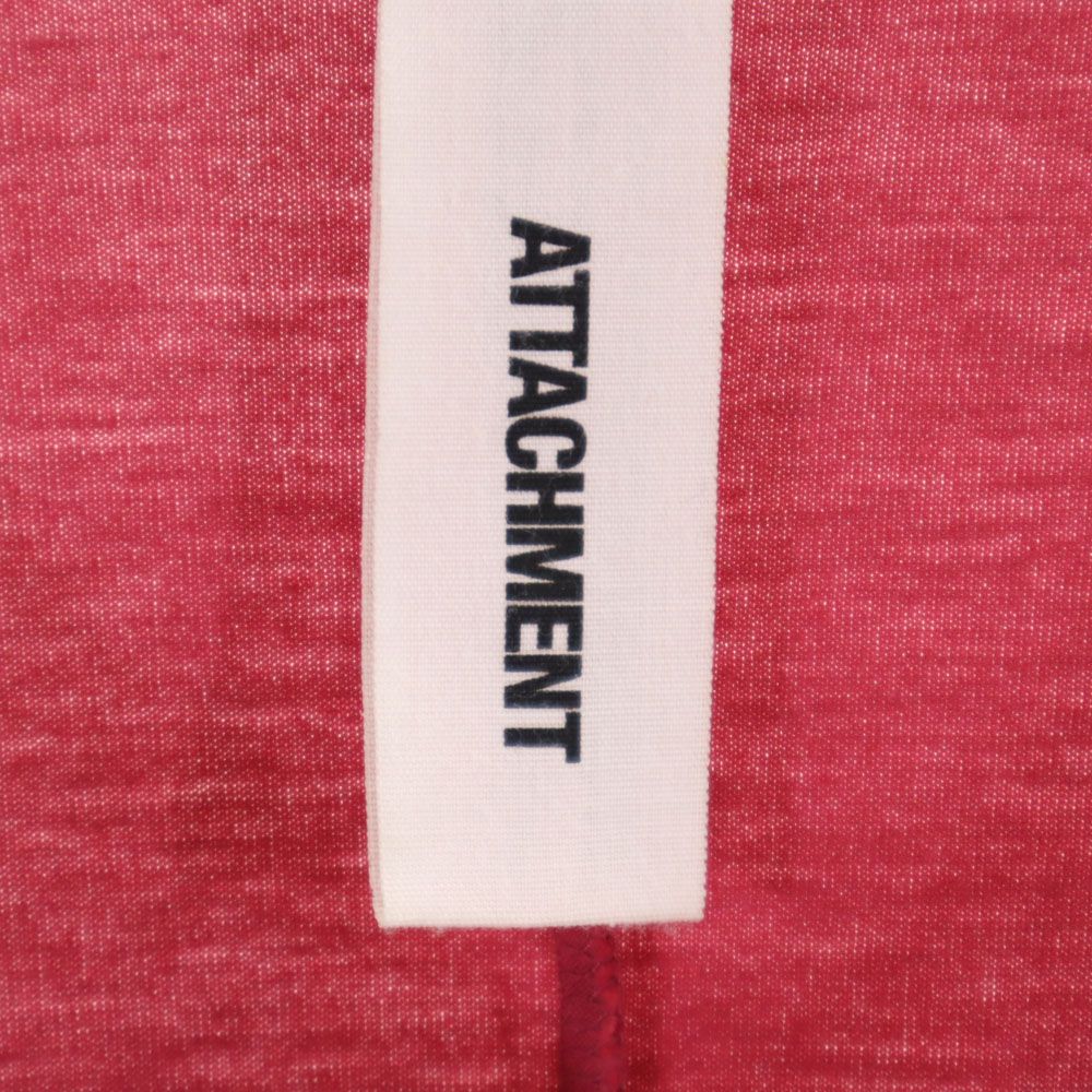 ATTACHMENT アタッチメント 日本製 7分袖 Tシャツ 3 レッド系 メンズ