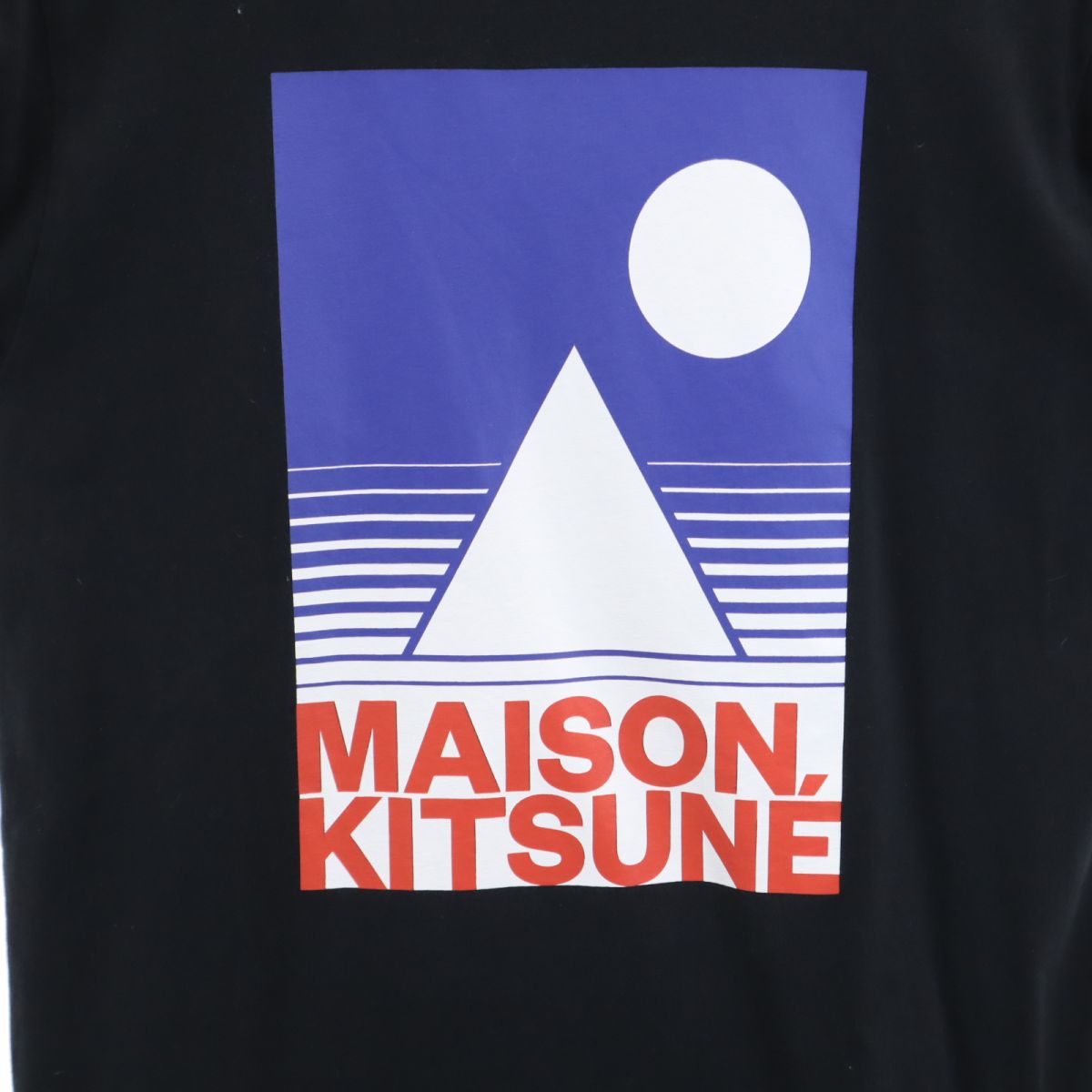 MAISON KITSUNE メゾンキツネ プリント 半袖 Tシャツ ブラック メンズ