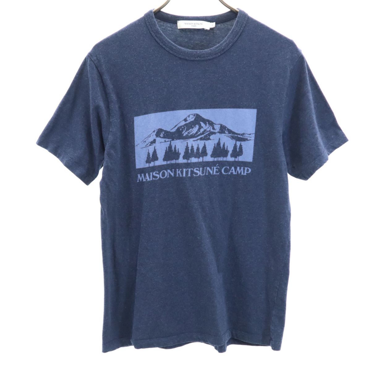 MAISON KITSUNE メゾンキツネ プリント 半袖 Tシャツ XS ネイビー メンズ