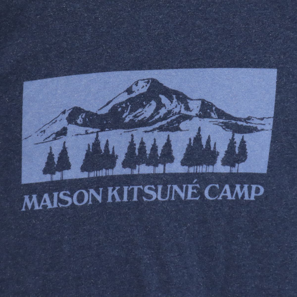 MAISON KITSUNE メゾンキツネ プリント 半袖 Tシャツ XS ネイビー メンズ