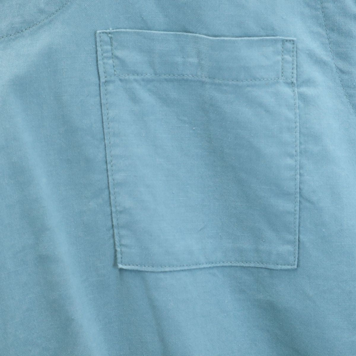 アメリカ軍 80s DLA メディカルシャツ ノースリーブ プルオーバー シャツ L ブルー系 US ARMY メンズ