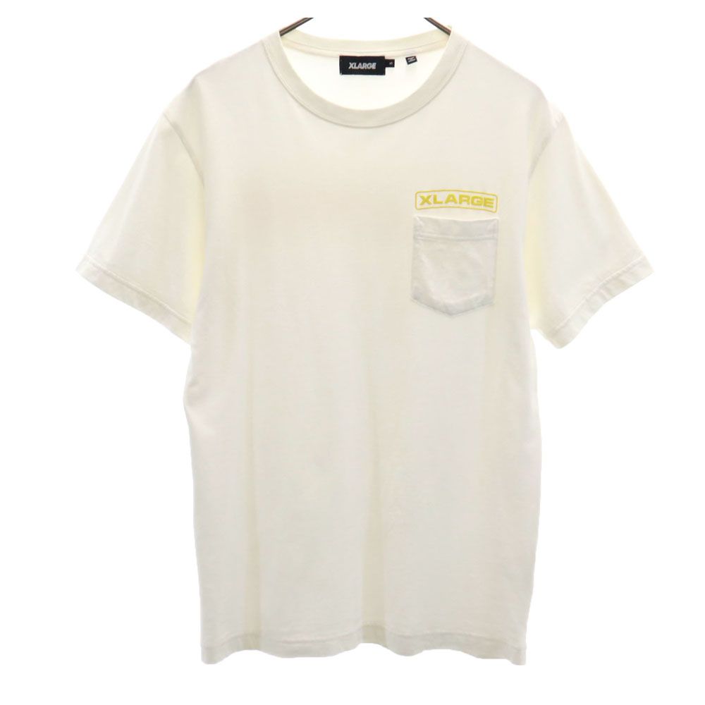 XLARGE エクストララージ バックプリント 半袖 Tシャツ S ホワイト ポケT メンズ