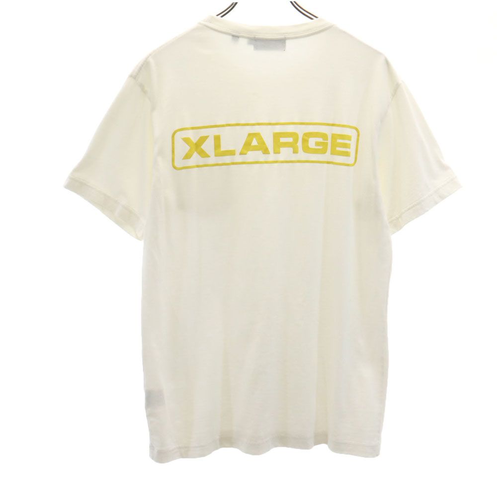 XLARGE エクストララージ バックプリント 半袖 Tシャツ S ホワイト ポケT メンズ
