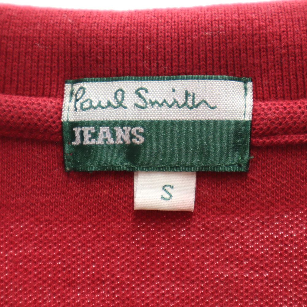 Paul Smith JEANS ポールスミスジーンズ 半袖 ポロシャツ S レッド 鹿の子 メンズ