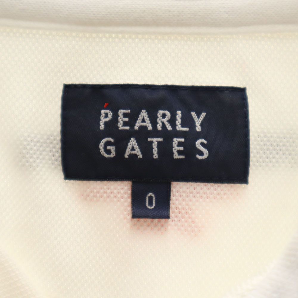 PEARLY GATES パーリーゲイツ 日本製 ゴルフ ノースリーブ ポロシャツ 白 鹿の子地 レディース