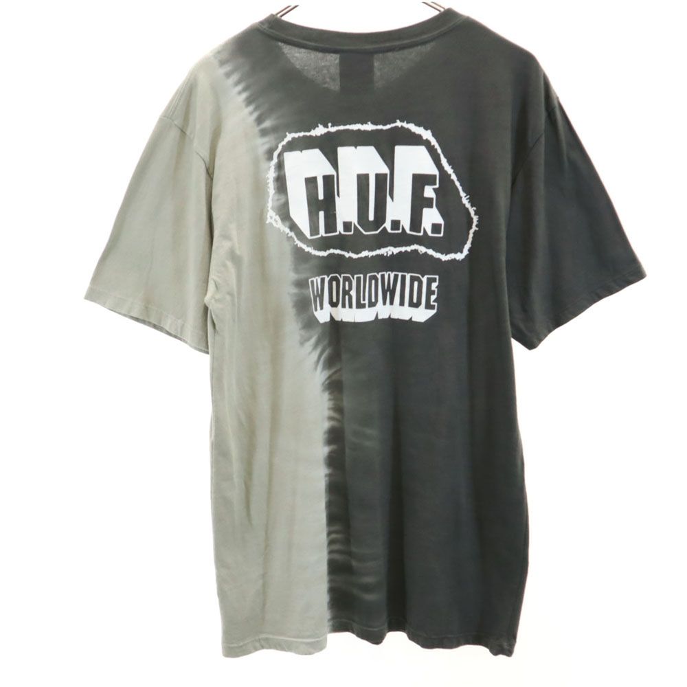 HUF ハフ バックプリント 半袖 Tシャツ M グレー系 メンズ