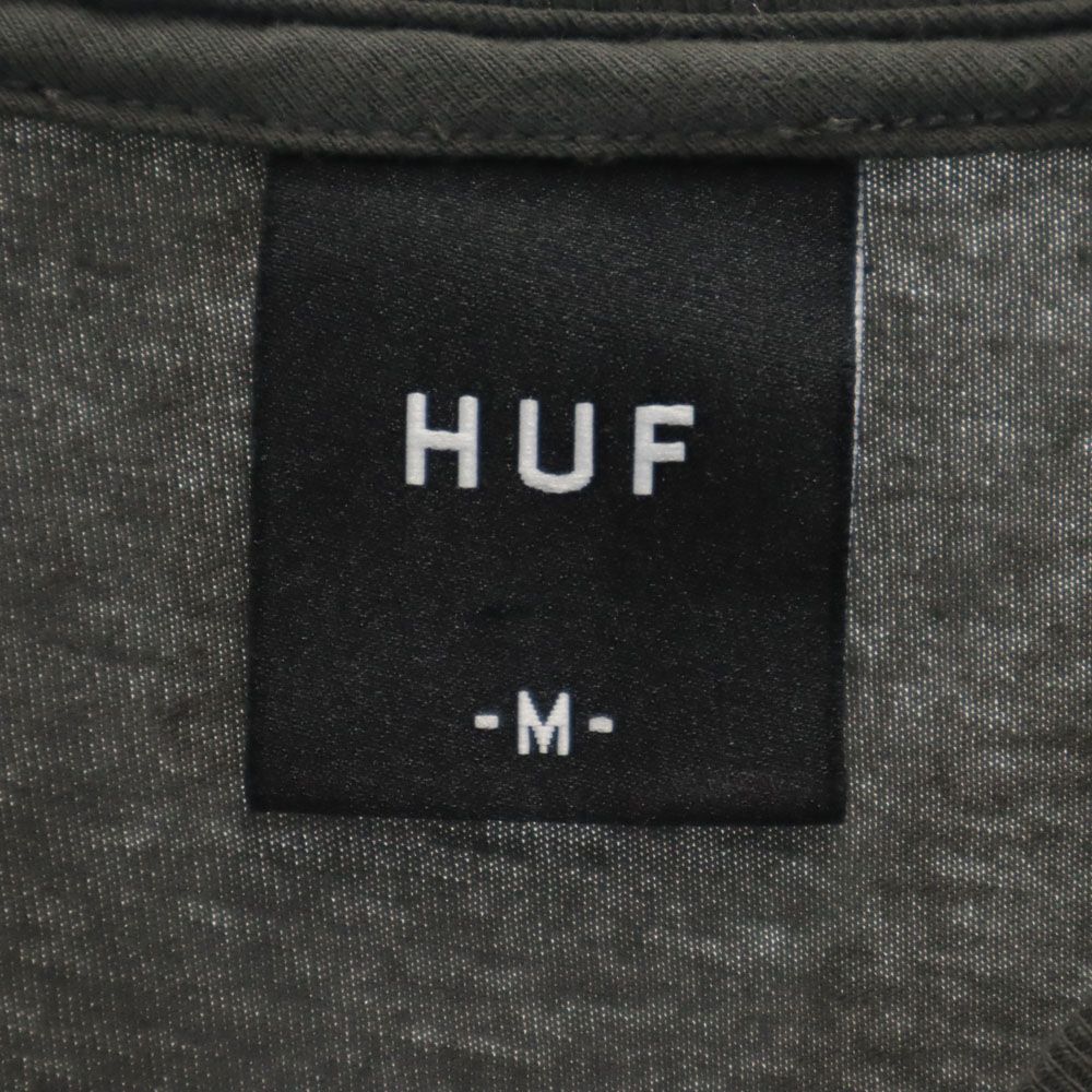HUF ハフ バックプリント 半袖 Tシャツ M グレー系 メンズ