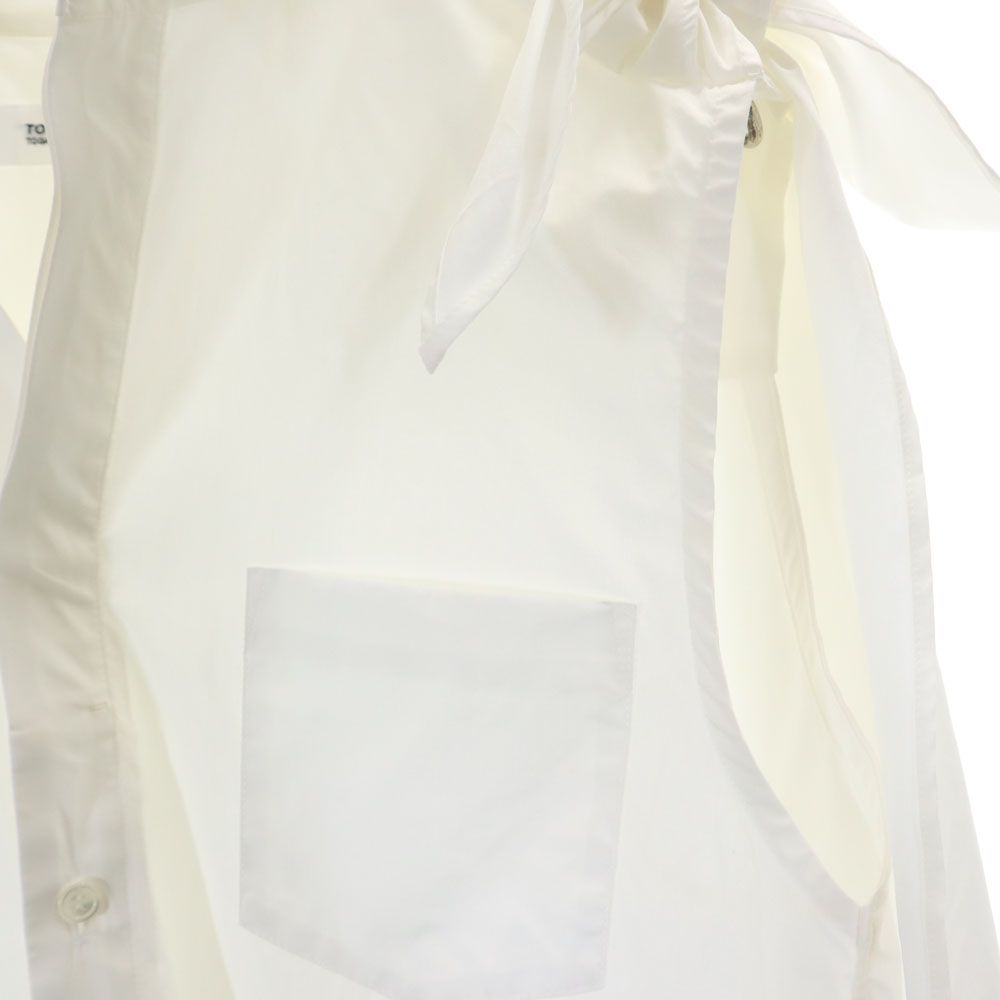 TOGA トーガ 日本製 ノースリーブ バックバルーン シャツ 36 白 レディース