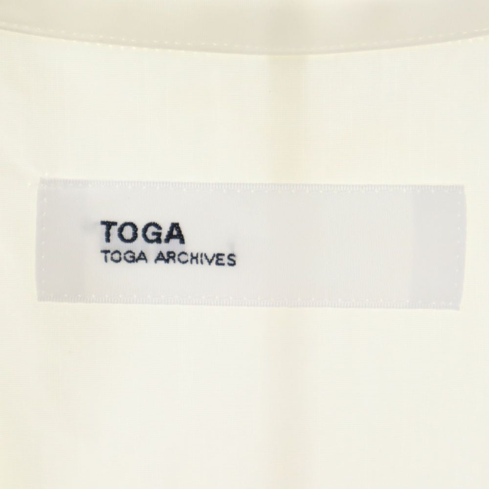 TOGA トーガ 日本製 ノースリーブ バックバルーン シャツ 36 白 レディース
