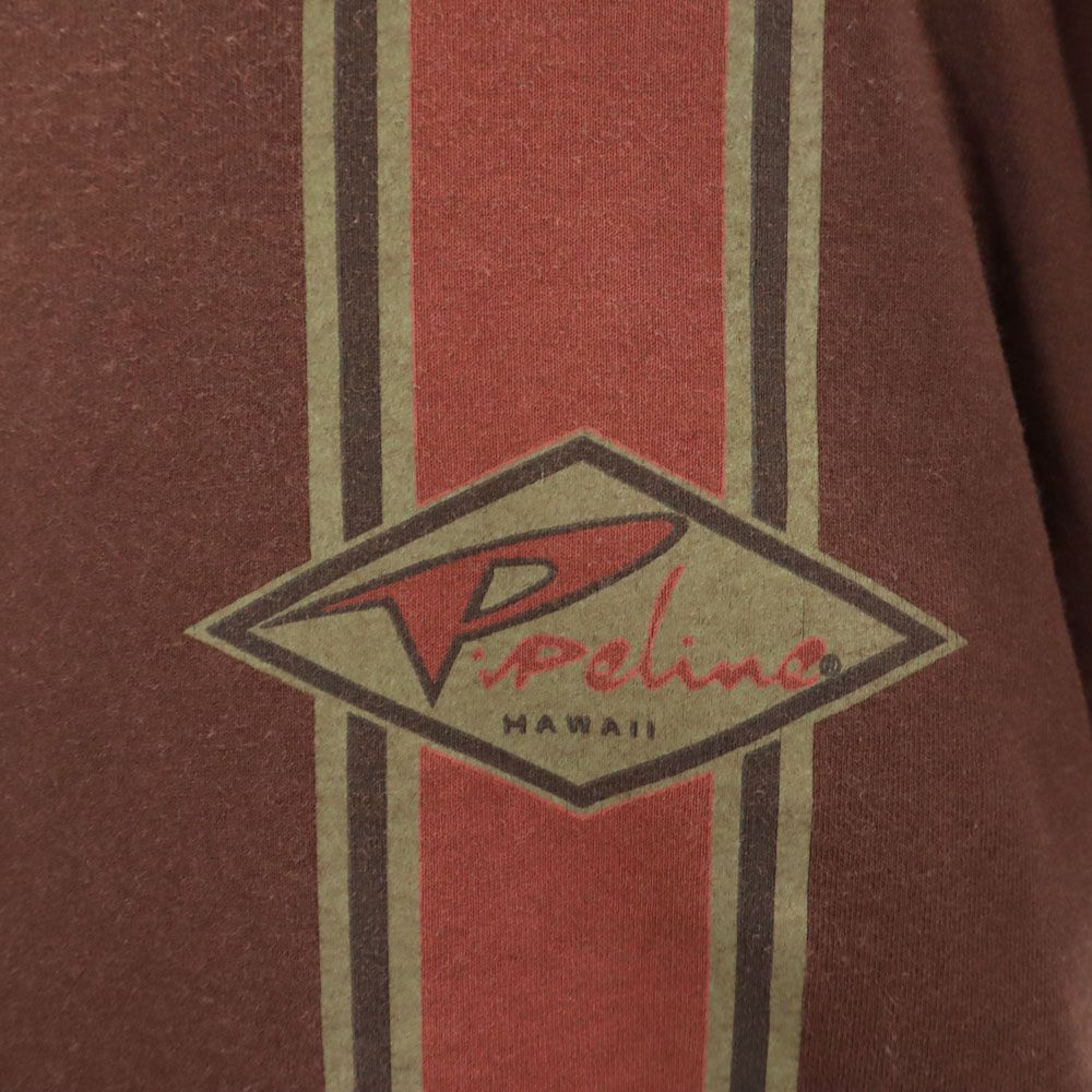 PIPELINE パイプライン 90s USA製 オールド 半袖 Tシャツ L ブラウン メンズ