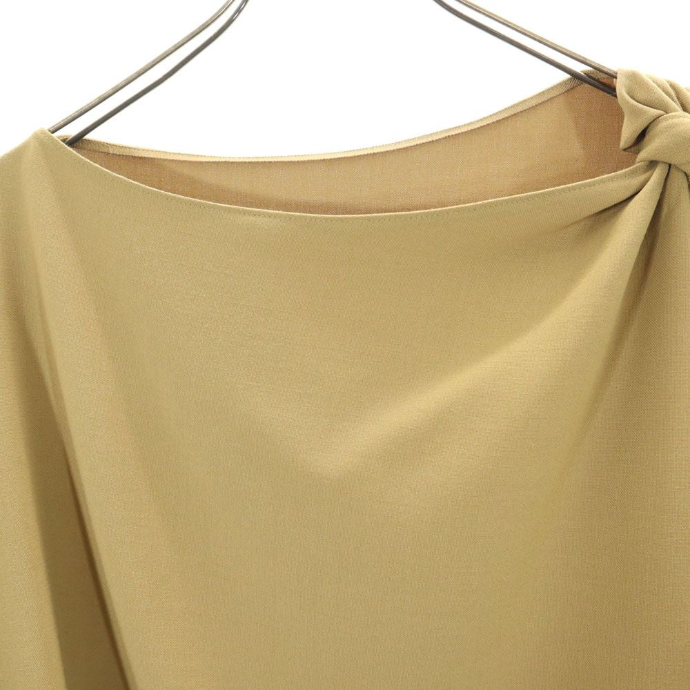 ADORE アドーア 日本製 半袖 カットソー 38 ブラウン系 肩リボン レディース