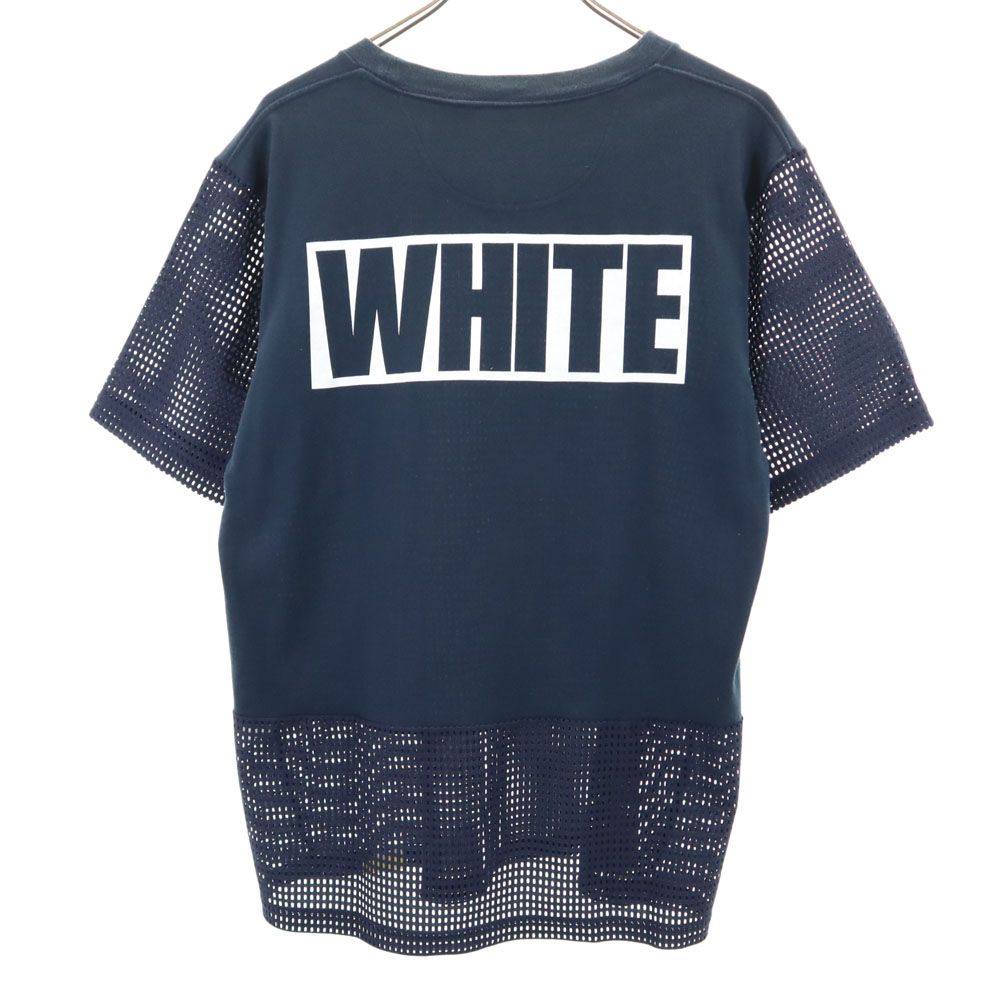 WHITE MOUNTAINEERING ホワイトマウンテニアリング 日本製 半袖 Tシャツ 2 ネイビー メッシュ 切り替え メンズ