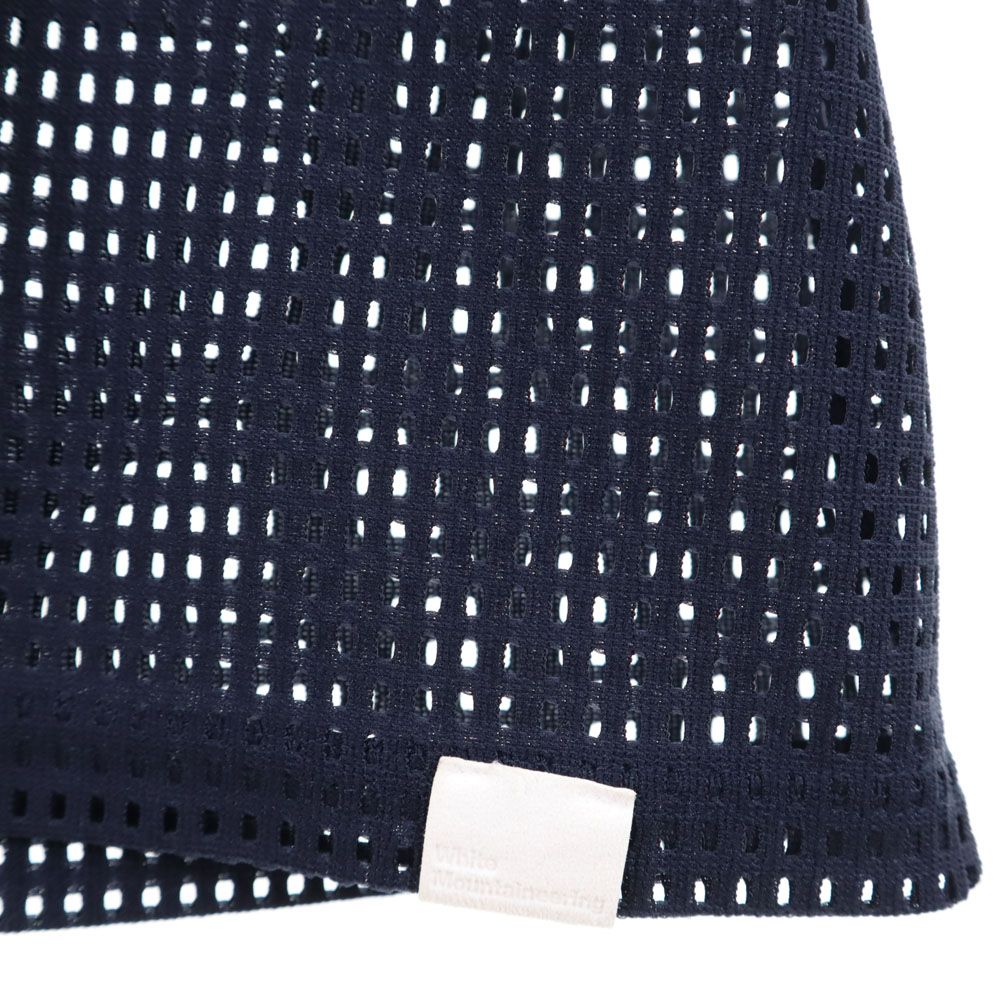 WHITE MOUNTAINEERING ホワイトマウンテニアリング 日本製 半袖 Tシャツ 2 ネイビー メッシュ 切り替え メンズ