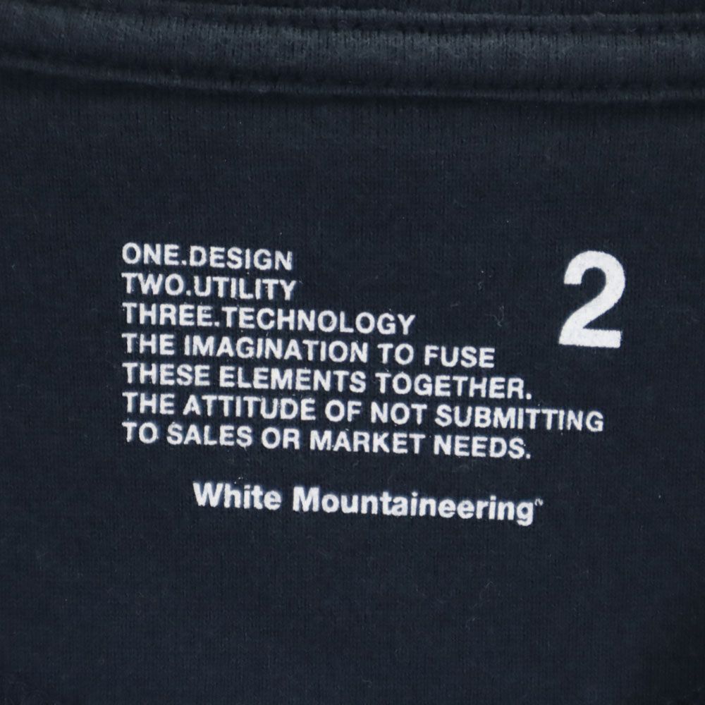 WHITE MOUNTAINEERING ホワイトマウンテニアリング 日本製 半袖 Tシャツ 2 ネイビー メッシュ 切り替え メンズ
