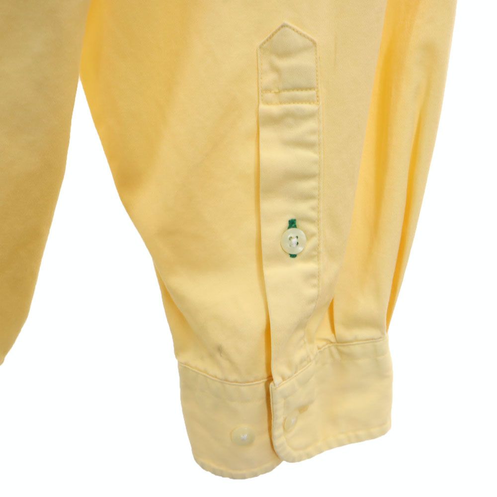 トミーヒルフィガー 90s オールド フラッグタグ 長袖 ボタンダウンシャツ XL イエロー TOMMY HILFIGER メンズ