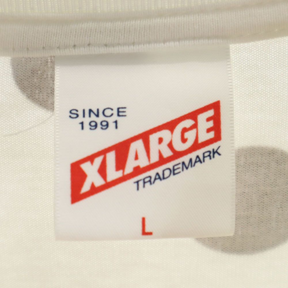 XLARGE エクストララージ ドット プリント 半袖 Tシャツ L ホワイト メンズ