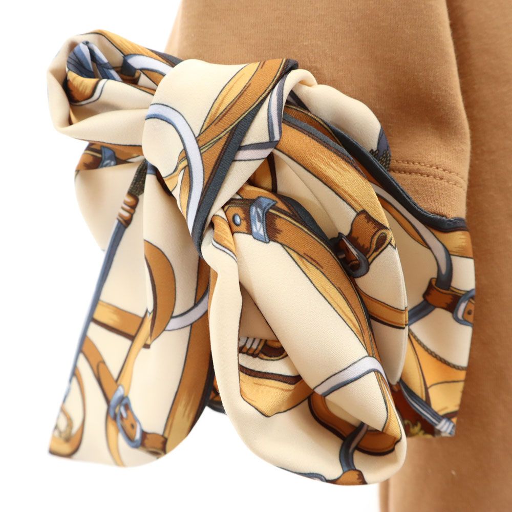 AMERI UNDRESSED アメリ 半袖 袖リボン カットソー ブラウン系 バックボタン レディース