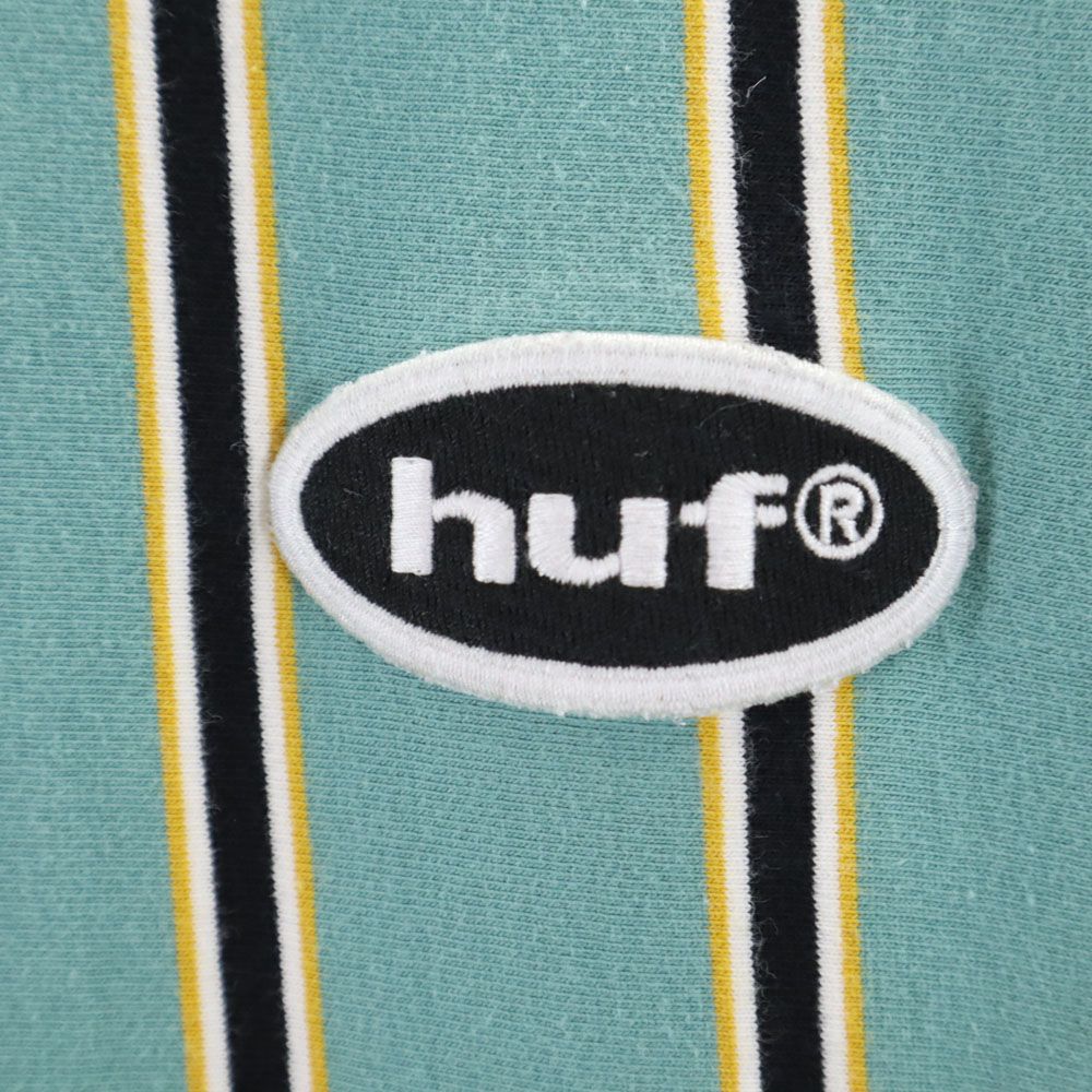 HUF ハフ ストライプ 半袖 Tシャツ M グリーン系 メンズ