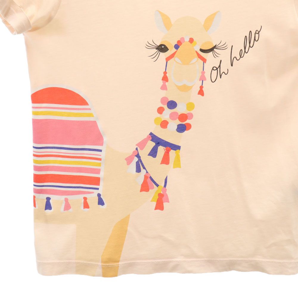 BROOME STREET kate spade ブルームストリート ケイトスペード プリント 半袖 Tシャツ XS ベージュ レディース
