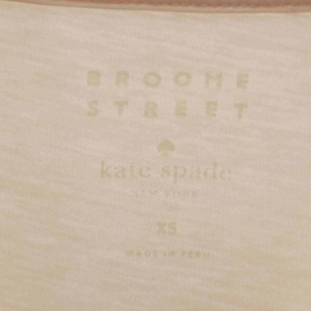 BROOME STREET kate spade ブルームストリート ケイトスペード プリント 半袖 Tシャツ XS ベージュ レディース