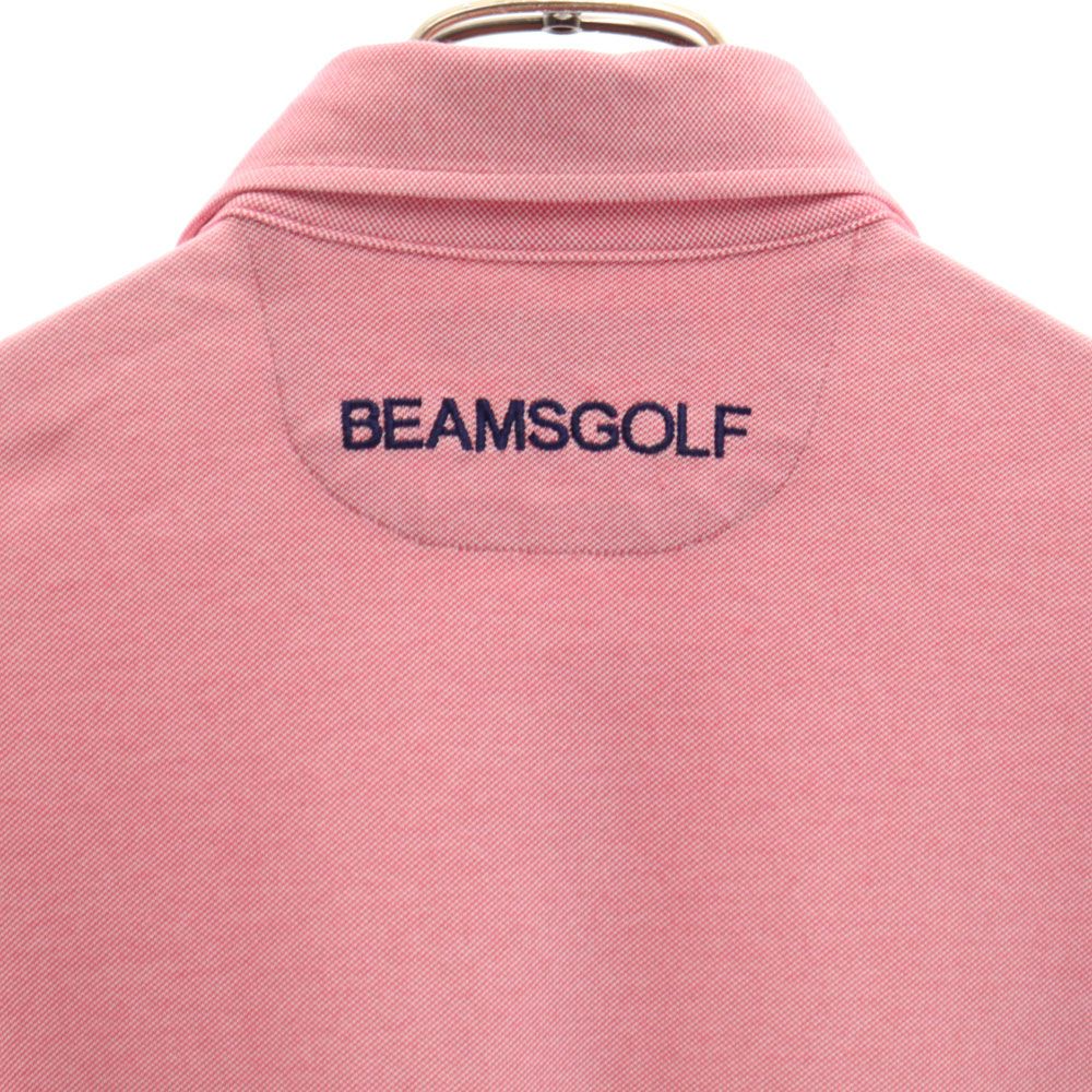 BEAMS GOLF ビームスゴルフ 日本製 ゴルフ 半袖 シャツ S ピンク 鹿の子 メンズ