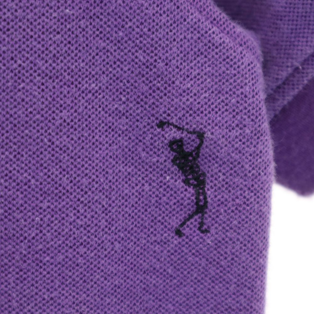 RICH & FAMOUSE 日本製 半袖 ポロシャツ S パープル 鹿の子 レディース