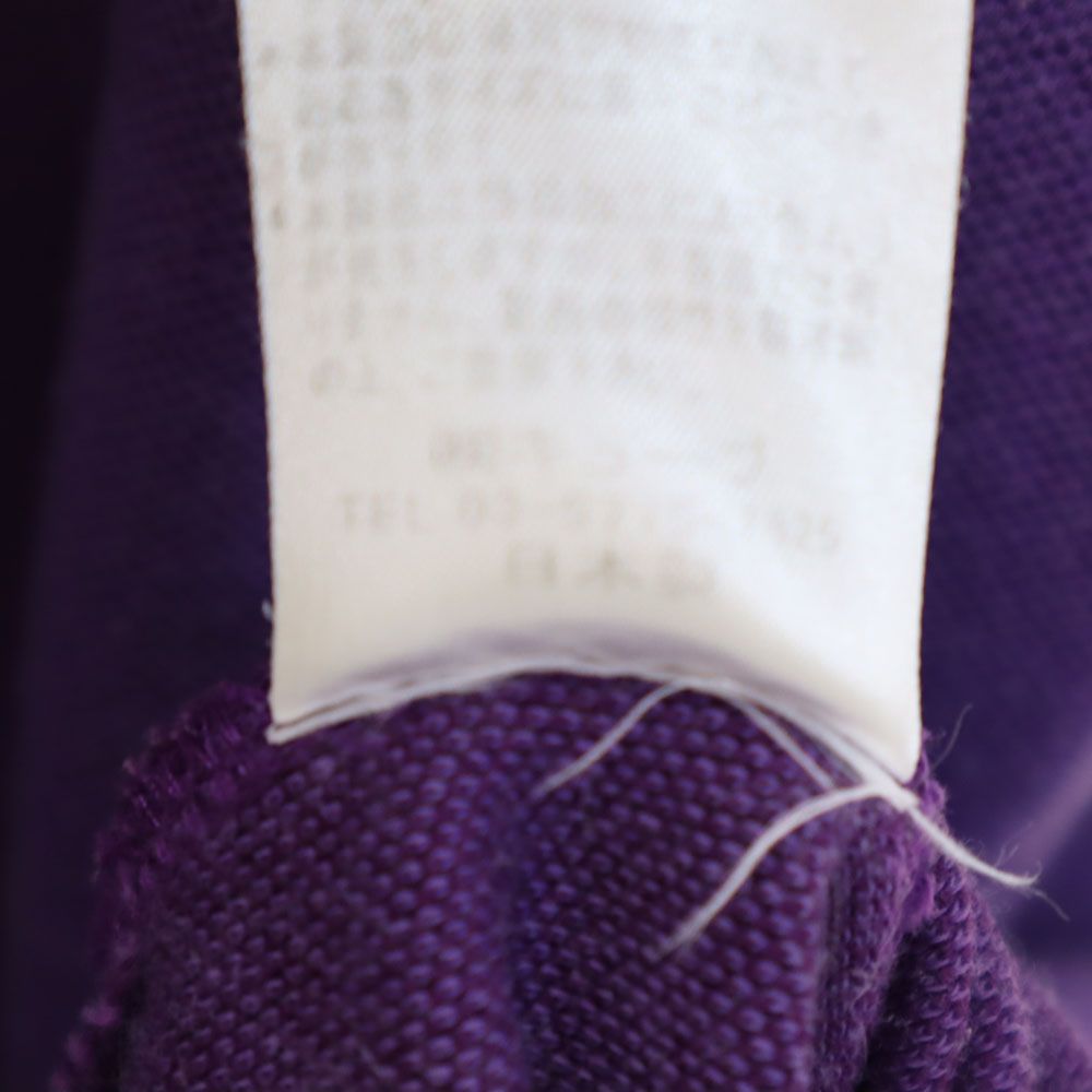 RICH & FAMOUSE 日本製 半袖 ポロシャツ S パープル 鹿の子 レディース