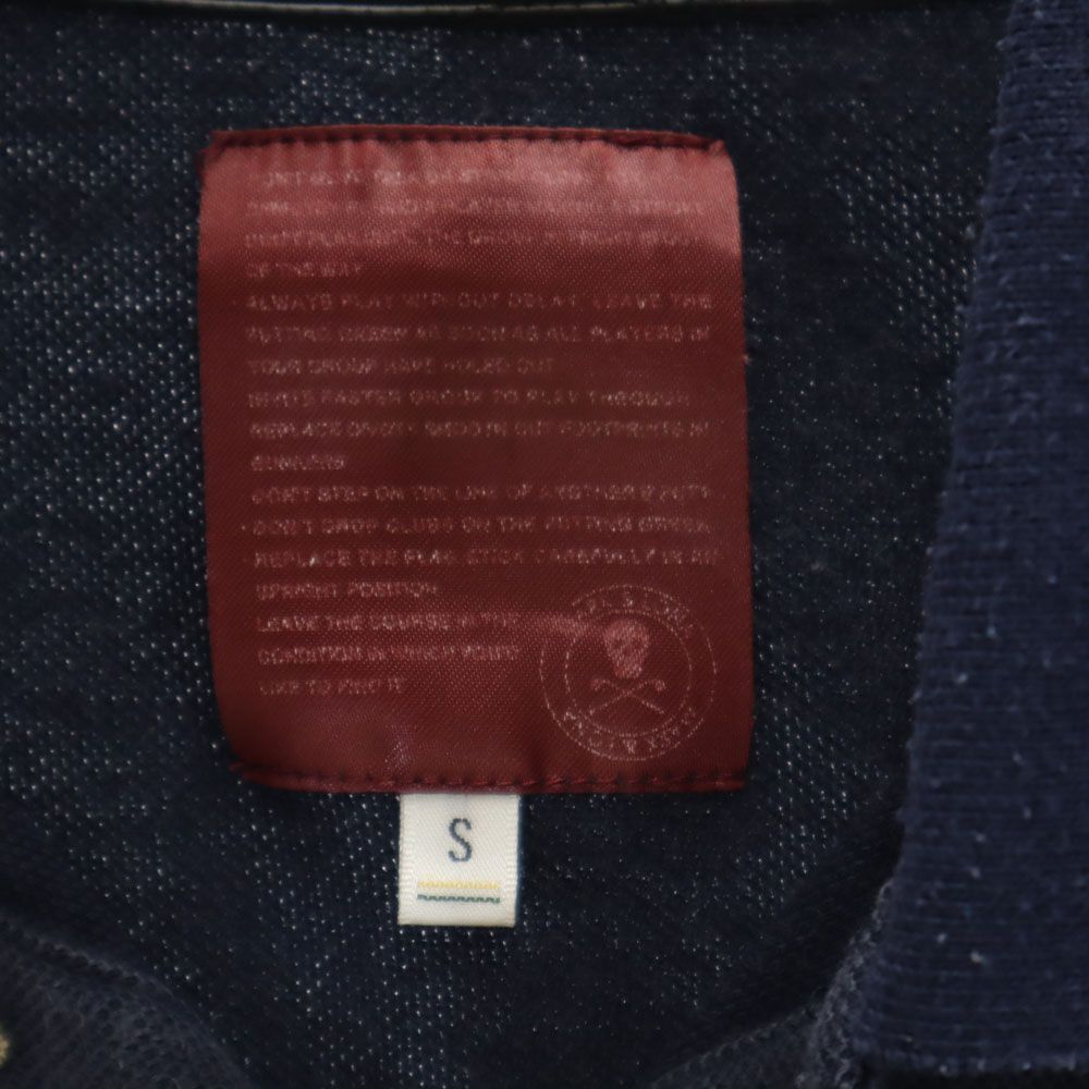 MARK&LONA マークアンドロナ 日本製 半袖 ポロシャツ S ネイビー 鹿の子 レディース