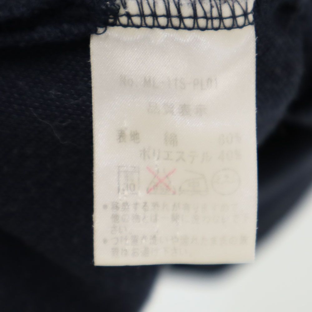 MARK&LONA マークアンドロナ 日本製 半袖 ポロシャツ S ネイビー 鹿の子 レディース