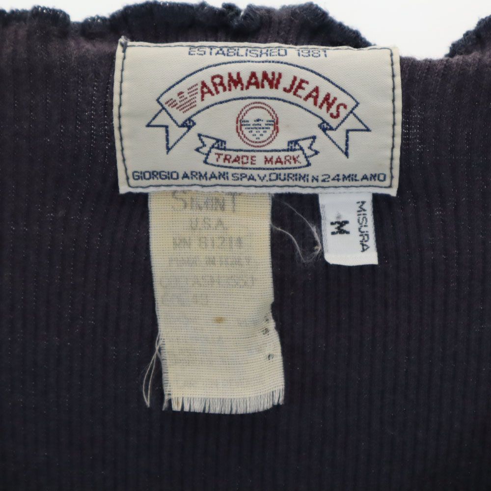 ARMANI JEANS アルマーニジーンズ 90s オールド 半袖 カットソー M ネイビー系 レディース