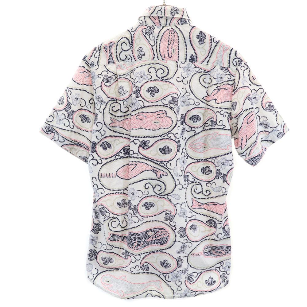 reyn spooner レインスプーナー 総柄 半袖 シャツ S ホワイト系 メンズ