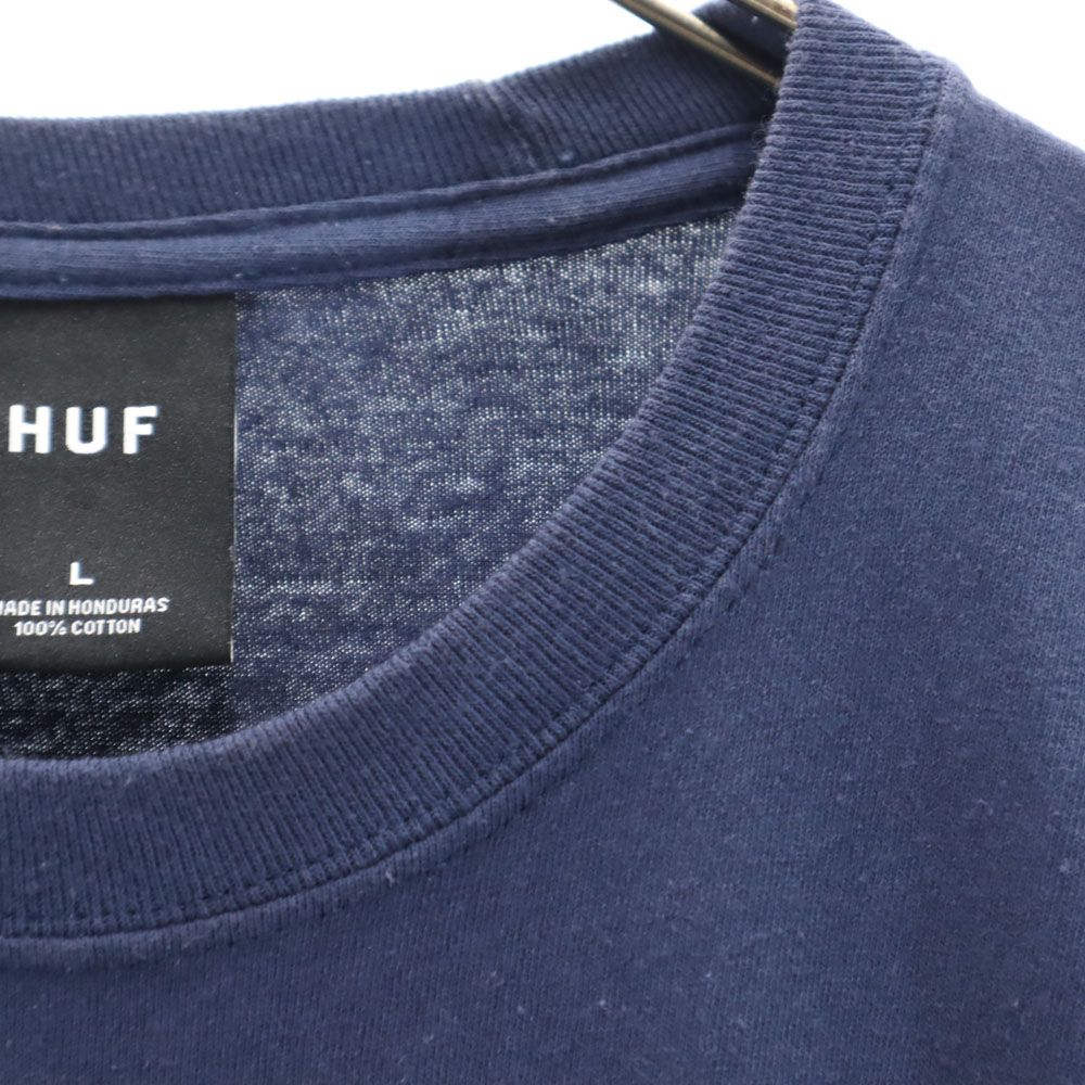 HUF ハフ プリント 半袖 Tシャツ L ネイビー系 メンズ