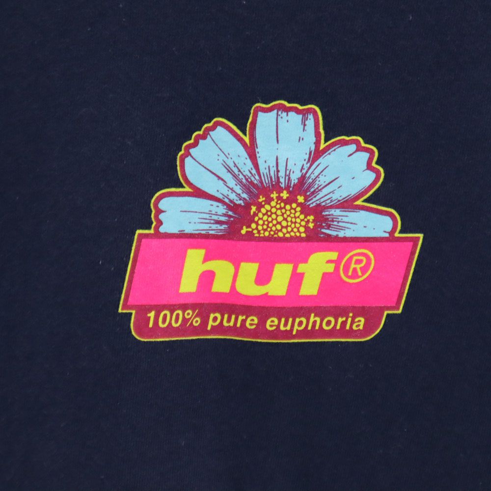 HUF ハフ プリント 半袖 Tシャツ L ネイビー系 メンズ
