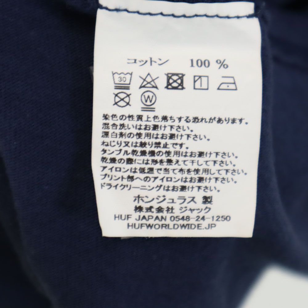 HUF ハフ プリント 半袖 Tシャツ L ネイビー系 メンズ