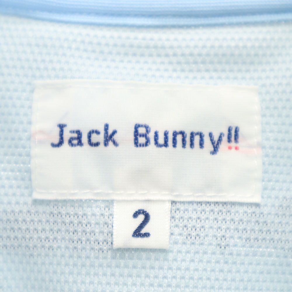 Jack Bunny!! ジャックバニー ゴルフ 半袖 ポロシャツ 2 ブルー系 鹿の子地 刺繍 レディース
