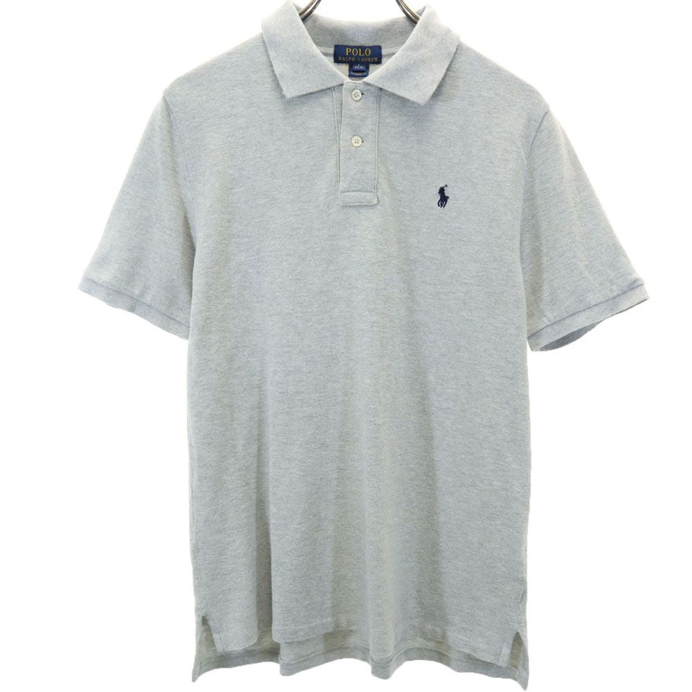 POLO RALPH LAUREN ポロラルフローレン 半袖 ポロシャツ L(14-16) グレー 鹿の子地 キッズ