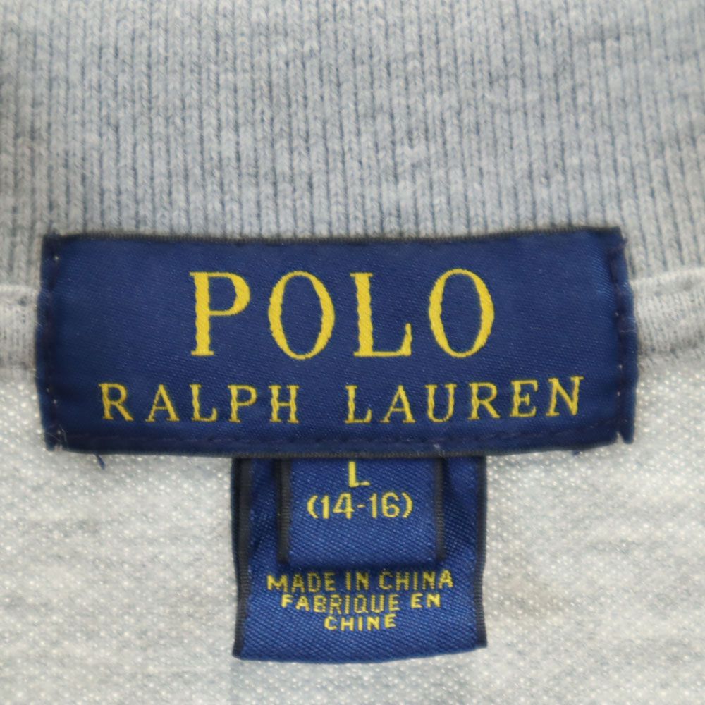 POLO RALPH LAUREN ポロラルフローレン 半袖 ポロシャツ L(14-16) グレー 鹿の子地 キッズ