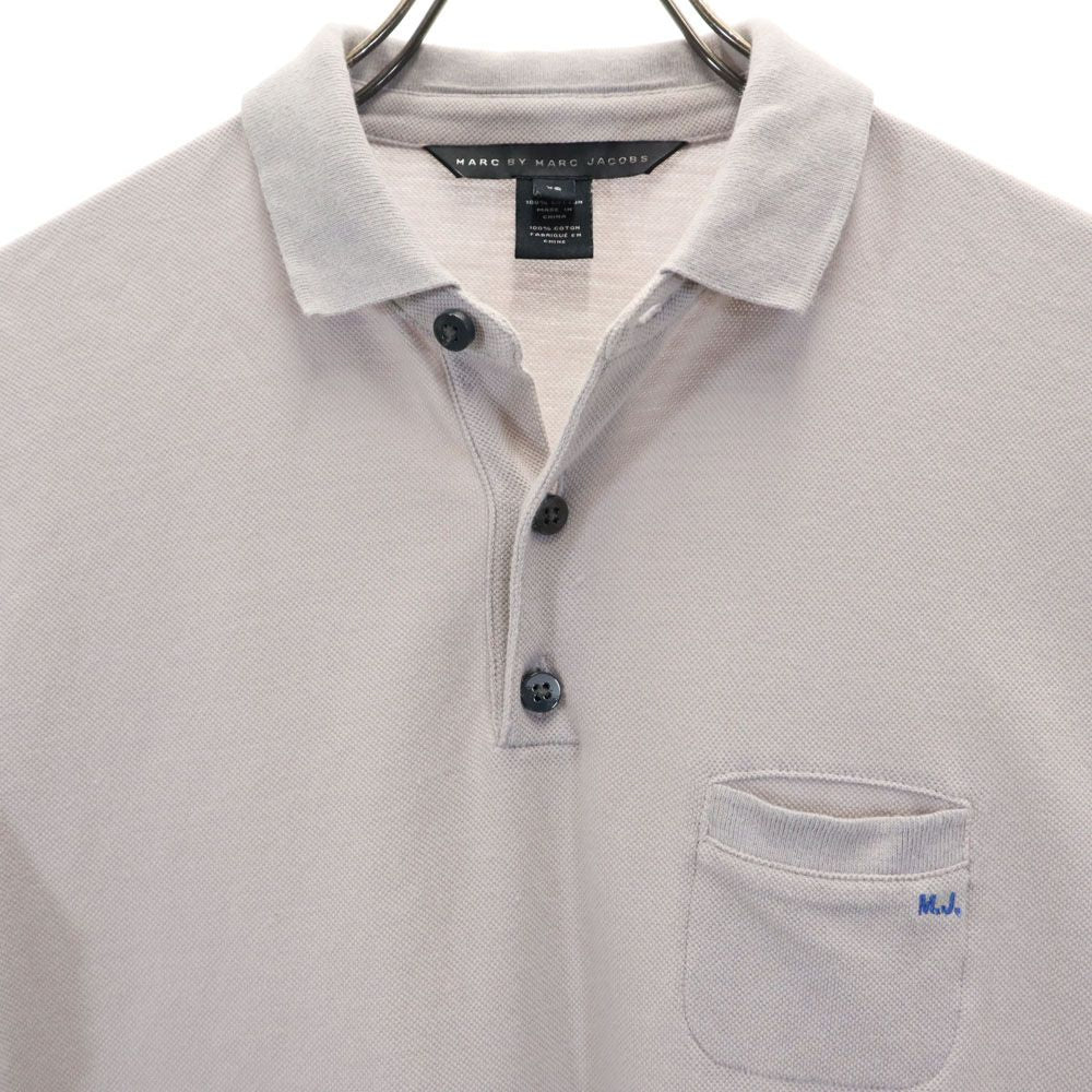 MARC BY MARC JACOBS マークバイマークジェイコブス 半袖 ポロシャツ XS グレー系 鹿の子 メンズ