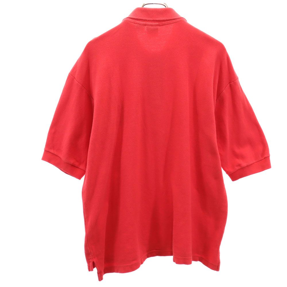 MICKEY UNLIMITED ミッキーアンリミテッド 90s オールド 刺繍 ドナルドダック 半袖 ポロシャツ XL レッド 鹿の子 メンズ