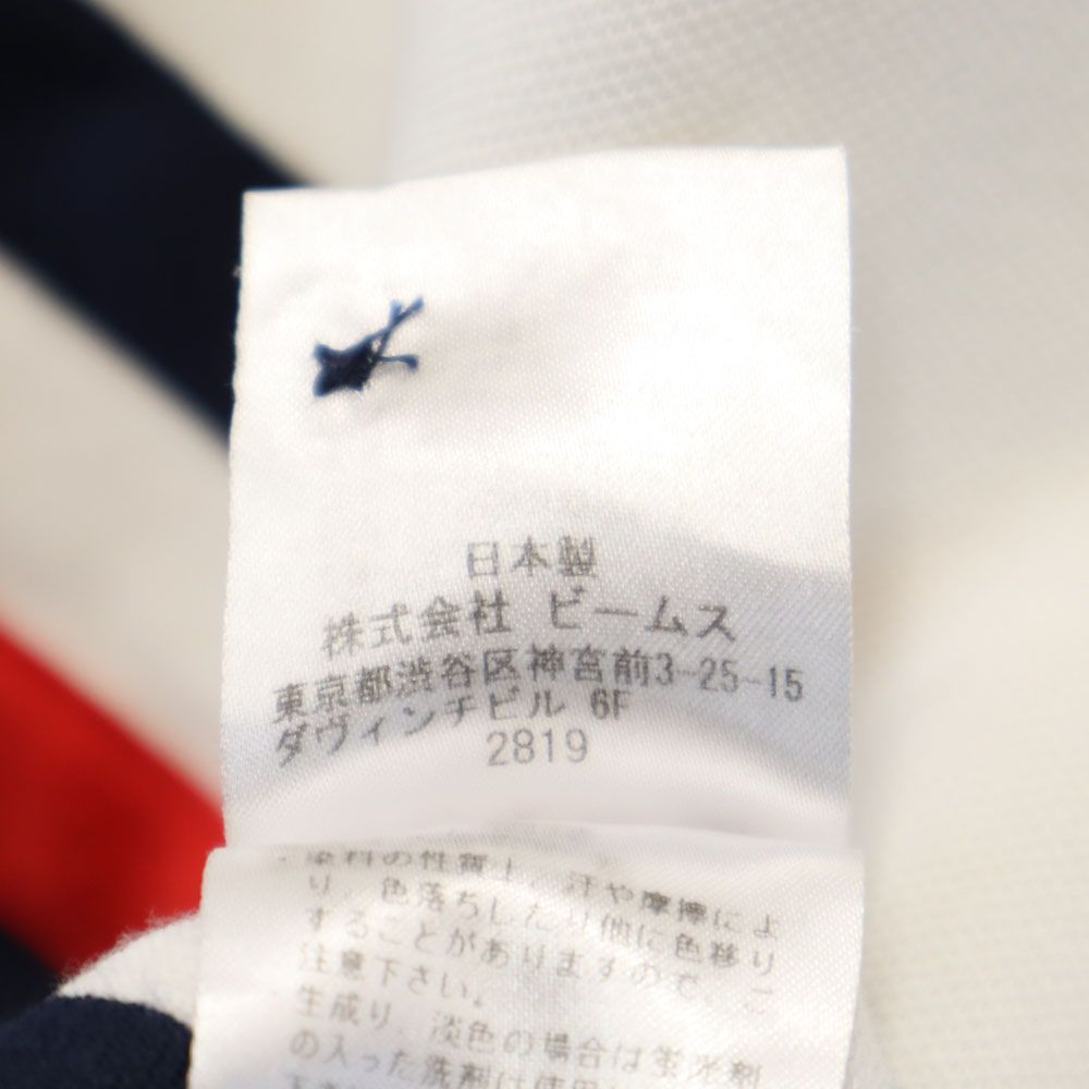 BEAMS GOLF ビームスゴルフ 日本製 半袖 鹿の子 ポロシャツ M ホワイト メンズ