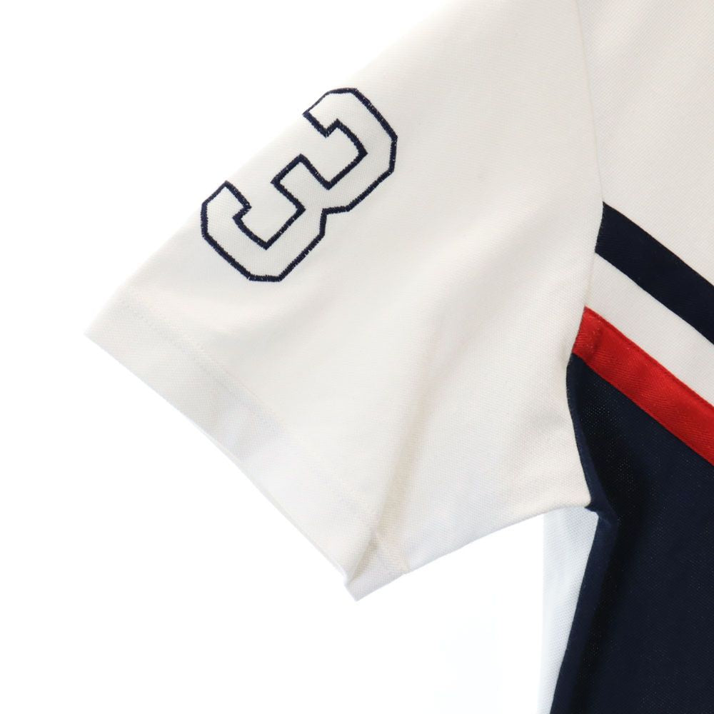 BEAMS GOLF ビームスゴルフ 日本製 半袖 鹿の子 ポロシャツ M ホワイト メンズ