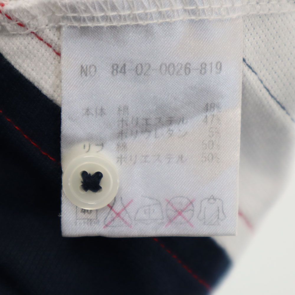 BEAMS GOLF ビームスゴルフ 日本製 半袖 鹿の子 ポロシャツ M ホワイト メンズ