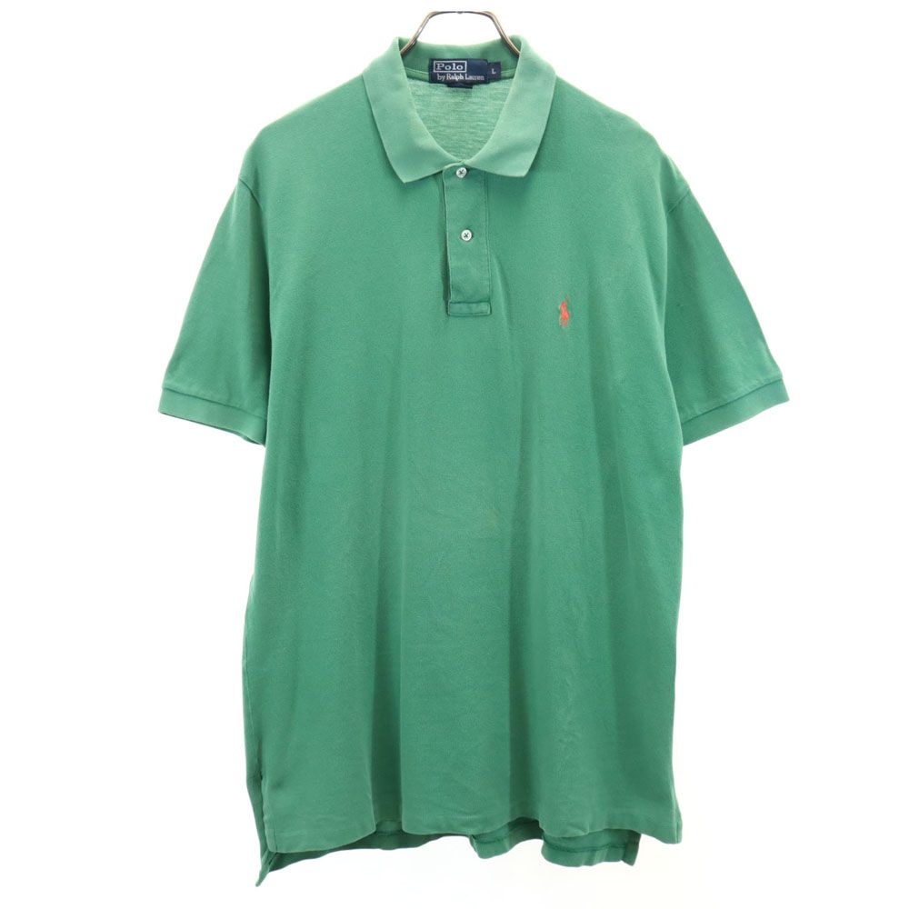 Polo by Ralph Lauren ポロバイラルフローレン 半袖 鹿の子 ポロシャツ L グリーン メンズ