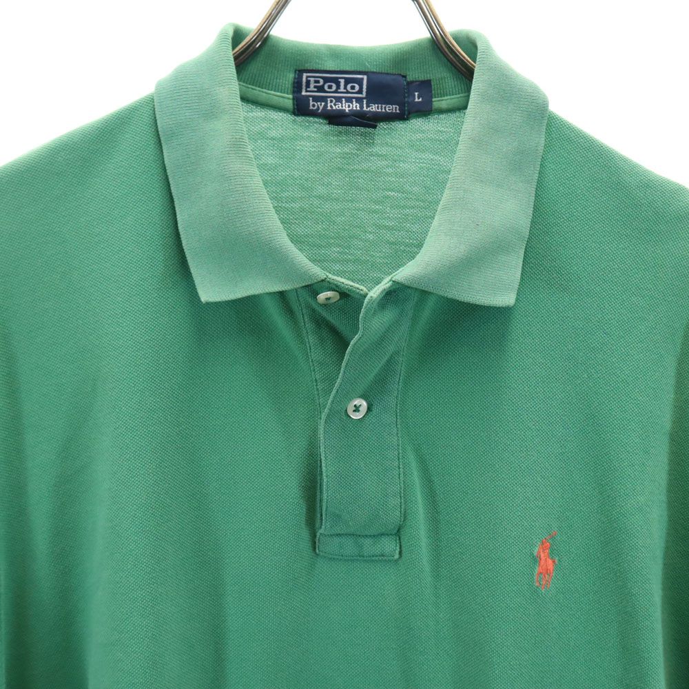 Polo by Ralph Lauren ポロバイラルフローレン 半袖 鹿の子 ポロシャツ L グリーン メンズ